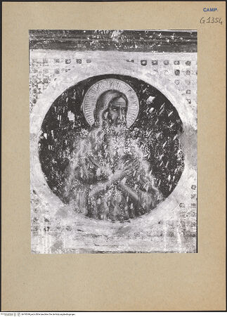 Vorderseite von ICCD [https://www.deutsche-digitale-bibliothek.de/content/lizenzen/rv-ez/] Szenen aus dem Leben des heiligen MartinHeiligen und Madonna - Heiliger Onophrius, bh193349_recto. Foto.