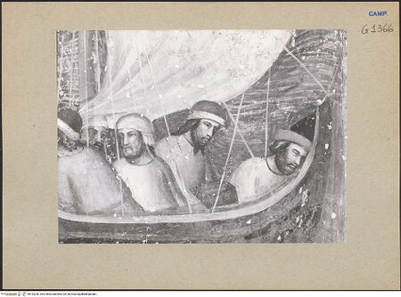 Vorderseite von ICCD [https://www.deutsche-digitale-bibliothek.de/content/lizenzen/rv-ez/] Szenen aus dem Leben der heiligen Maria MagdalenaAuf der Heimreise von Jerusalem findet der provenzalische Fürst wunderbarerweise seine Frau und ihr Kind auf einer Insel wieder - Detail, bh193350_recto. Foto.