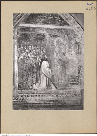 Vorderseite von ICCD [https://www.deutsche-digitale-bibliothek.de/content/lizenzen/rv-ez/] Szenen aus dem Leben des heiligen MartinMesse des heiligen Martin - Gesamtansicht, bh193362_recto. Foto.