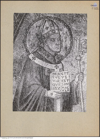 Vorderseite von ICCD [https://www.deutsche-digitale-bibliothek.de/content/lizenzen/rv-ez/] Madonna zwischen den heiligen Januarius und Restituta - Detail: Januarius, bh193715_recto. Foto.