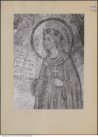 Vorderseite von ICCD [https://www.deutsche-digitale-bibliothek.de/content/lizenzen/rv-ez/] Madonna zwischen den heiligen Januarius und Restituta - Detail: Restituta, bh193718_recto. Foto.