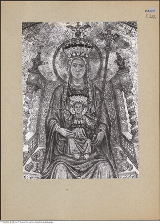 Vorderseite von ICCD [https://www.deutsche-digitale-bibliothek.de/content/lizenzen/rv-ez/] Madonna zwischen den heiligen Januarius und Restituta - Detail: Madonna, bh193726_recto. Foto.
