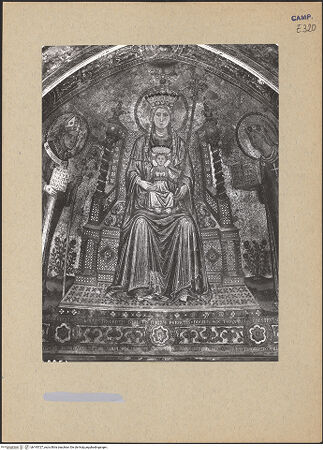 Vorderseite von ICCD [https://www.deutsche-digitale-bibliothek.de/content/lizenzen/rv-ez/] Madonna zwischen den heiligen Januarius und Restituta - Detail: Madonna, bh193727_recto. Foto.