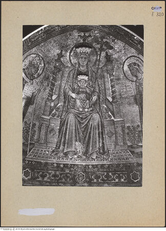 Vorderseite von ICCD [https://www.deutsche-digitale-bibliothek.de/content/lizenzen/rv-ez/] Madonna zwischen den heiligen Januarius und Restituta - Detail: Madonna, bh193728_recto. Foto.