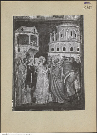 Vorderseite von ICCD [https://www.deutsche-digitale-bibliothek.de/content/lizenzen/rv-ez/] Szenen aus dem Leben MariasHochzeit von Maria und Joseph - Gesamtansicht, bh195154_recto. Foto.