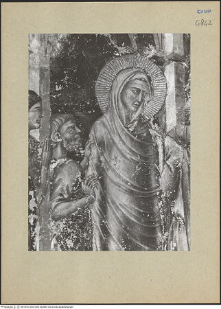 Vorderseite von ICCD [https://www.deutsche-digitale-bibliothek.de/content/lizenzen/rv-ez/] Szenen aus der Legende der heiligen Maria MagdalenaAuferweckung des Lazarus - Detail: Lazarus, bh195165_recto. Foto.