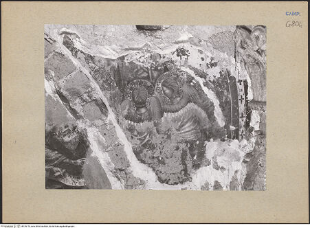 Vorderseite von ICCD [https://www.deutsche-digitale-bibliothek.de/content/lizenzen/rv-ez/] Geburt Christi und die Verkündigung an die Hirten - Detail, Verkündigung an die Hirten; rechte Seite: Engel, bh195170_recto. Foto.