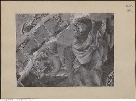 Vorderseite von ICCD [https://www.deutsche-digitale-bibliothek.de/content/lizenzen/rv-ez/] Geburt Christi und die Verkündigung an die Hirten - Detail, Verkündigung an die Hirten, bh195172_recto. Foto.