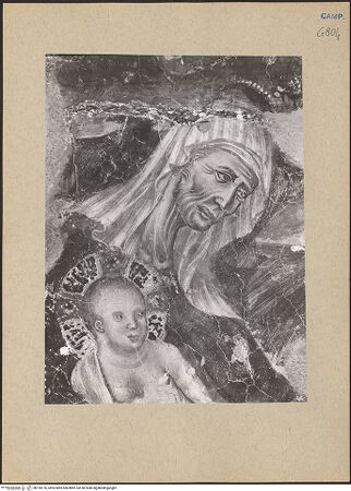 Vorderseite von ICCD [https://www.deutsche-digitale-bibliothek.de/content/lizenzen/rv-ez/] Geburt Christi und die Verkündigung an die Hirten - Detail, Christuskind wird gebadet, bh195176_recto. Foto.