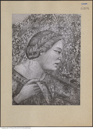 Vorderseite von Gabinetto Fotografico Nazionale [https://www.deutsche-digitale-bibliothek.de/content/lizenzen/rv-ez/] Geschichten von Joseph, Moses und SamsonJoseph und Potiphars Frau - Detail, Potiphars Frau, bh195189_recto. Foto.