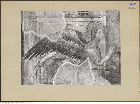 Vorderseite von ICCD [https://www.deutsche-digitale-bibliothek.de/content/lizenzen/rv-ez/] Szenen aus dem Leben MariasVerkündigung an Maria - Detail: Engel, bh195213_recto. Foto.