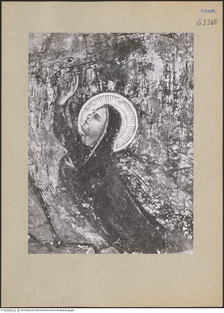 Vorderseite von ICCD [https://www.deutsche-digitale-bibliothek.de/content/lizenzen/rv-ez/] Szenen aus dem Leben der heiligen Maria MagdalenaDie heilige Maria Magdalena erweckt einen Ritter - Detail: die heilige Maria Magdalena, bh195386_recto. Foto.