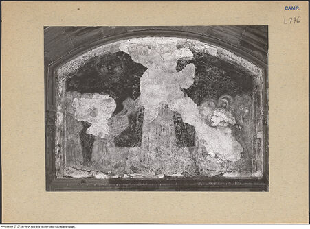 Vorderseite von ICCD [https://www.deutsche-digitale-bibliothek.de/content/lizenzen/rv-ez/] Franziskus verteilt die Ordensregel an einige andere Heilige - Gesamtansicht (an der übertragung), bh195699_recto. Foto.