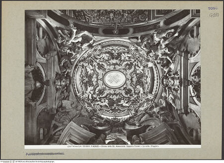 Vorderseite von Alinari [https://www.deutsche-digitale-bibliothek.de/content/lizenzen/rv-ez/] Santissima AnnunziataCappella di San Giuliano - Gesamtansicht des Kuppelgewölbes, bh195829_recto. Foto.