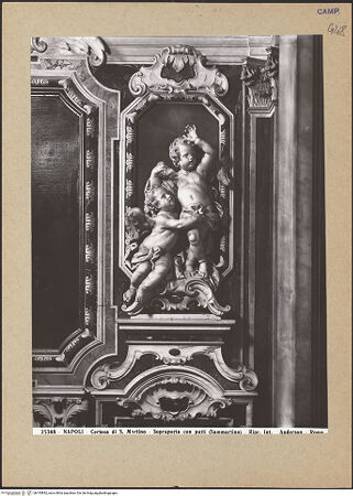 Vorderseite von Alinari [https://www.deutsche-digitale-bibliothek.de/content/lizenzen/rv-ez/] Wanddekoration der Cappella dell'AssuntaEngelspaar - Gesamtansicht, bh195892_recto. Foto.