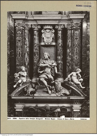 Vorderseite von Alinari [https://www.deutsche-digitale-bibliothek.de/content/lizenzen/rv-ez/] Grabmal des Mario Bolognetti - Detail, Mitte, bh195912_recto. Foto.