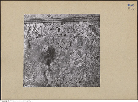 Vorderseite von Bibliotheca Hertziana [https://www.deutsche-digitale-bibliothek.de/content/lizenzen/rv-fz/] Fragment eines Wandbildes - Außenmauer, Detail: Freskenreste, bh197442_recto. Foto: Lehmann-Brockhaus, Otto.