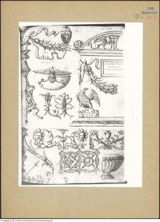 Vorderseite von Biblioteca Comunale [https://www.deutsche-digitale-bibliothek.de/content/lizenzen/rv-ez/] Codex ZichyOrnamente, Inschrift - , bh198502_recto. Foto.