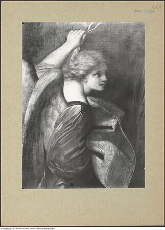 Vorderseite von ICCD [https://www.deutsche-digitale-bibliothek.de/content/lizenzen/rv-ez/] Der heilige Augustinus bekehrt einen Häretiker - Detail: Engel unten links, bh199151_recto. Foto.