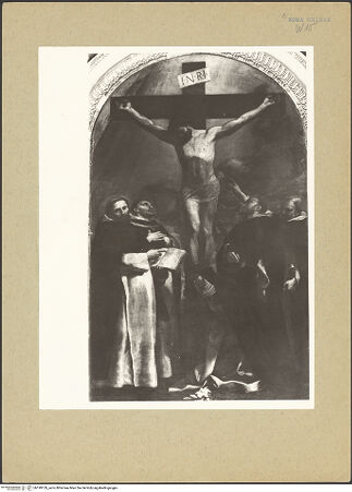 Vorderseite von Bibliotheca Hertziana [https://www.deutsche-digitale-bibliothek.de/content/lizenzen/rv-fz/] Kreuzigung Christi mit Heiligen des Dominikanerordens - , bh199159_recto. Foto: Rigamonti, F..