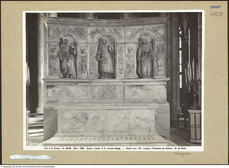 Vorderseite von Alinari [https://www.deutsche-digitale-bibliothek.de/content/lizenzen/rv-ez/] Hauptaltar - Gesamtansicht, bh199282_recto. Foto.