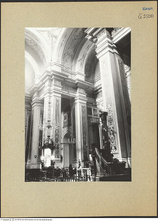 Vorderseite von Bösel, Richard [https://www.deutsche-digitale-bibliothek.de/content/lizenzen/rv-fz/] Santa Teresa a Chiaia - Pfeiler zwischen dem Presbyterium und dem linken Arm, bh199849_recto. Foto: Bösel, Richard.