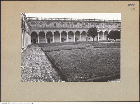 Vorderseite von Bösel, Richard [https://www.deutsche-digitale-bibliothek.de/content/lizenzen/rv-fz/] Certosa di San MartinoChiostro Grande - Ansicht von Nordwesten, bh200196_recto. Foto: Bösel, Richard.