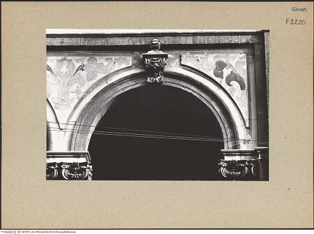 Vorderseite von Bibliotheca Hertziana [https://www.deutsche-digitale-bibliothek.de/content/lizenzen/rv-fz/] Santa Maria della Sapienza - Detail, bh200201_recto. Foto: Bösel, Richard.