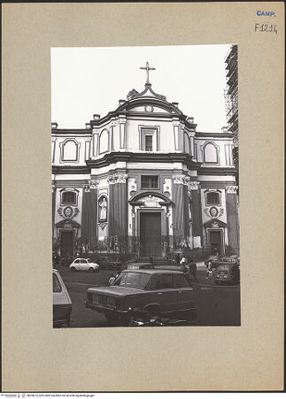 Vorderseite von Bibliotheca Hertziana [https://www.deutsche-digitale-bibliothek.de/content/lizenzen/rv-fz/] Santa Maria della Sanità - Fassade, bh200272_recto. Foto: Bösel, Richard.