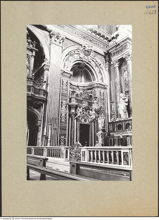 Vorderseite von Bösel, Richard [https://www.deutsche-digitale-bibliothek.de/content/lizenzen/rv-fz/] Chiesa del Gesù Nuovo - Chor, Teilansicht von rechts, bh200277_recto. Foto: Bösel, Richard.