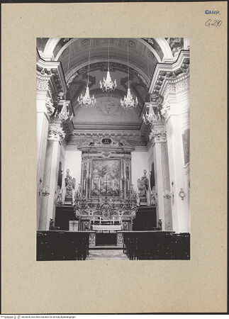 Vorderseite von Bösel, Richard [https://www.deutsche-digitale-bibliothek.de/content/lizenzen/rv-fz/] Chiesa dell'Ascensione a Chiaia - Hauptaltar, bh200306_recto. Foto.