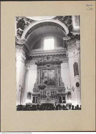 Vorderseite von Bösel, Richard [https://www.deutsche-digitale-bibliothek.de/content/lizenzen/rv-fz/] Chiesa dell'Ascensione a Chiaia - Rechte Kapelle, bh200307_recto. Foto.
