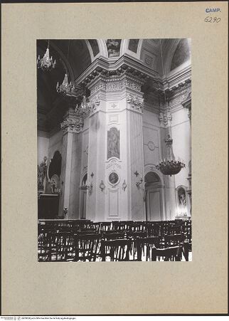 Vorderseite von Bösel, Richard [https://www.deutsche-digitale-bibliothek.de/content/lizenzen/rv-fz/] Chiesa dell'Ascensione a Chiaia - Pfeiler zwischen dem Chor und der rechten Kapelle, bh200308_recto. Foto.