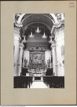 Vorderseite von Bösel, Richard [https://www.deutsche-digitale-bibliothek.de/content/lizenzen/rv-fz/] Chiesa dell'Ascensione a Chiaia - Hauptaltar, bh200314_recto. Foto.