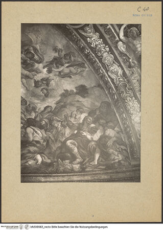 Vorderseite von Sopr. Mon. Laz. [https://www.deutsche-digitale-bibliothek.de/content/lizenzen/rv-ez/] Die wundersame Vermehrung von Brot und Fisch - Teilansicht, rechts, bh200582_recto. Foto.