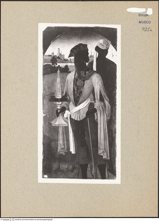 Vorderseite von Sopr. BAS NA [https://www.deutsche-digitale-bibliothek.de/content/lizenzen/rv-ez/] Die Anbetung durch die Heiligen Drei Könige; VerkündigungDie Anbetung durch die Heiligen Drei Könige; verso: Verkündigung (Maria) - Gesamtansicht (während der Restaurierung), bh200595_recto. Foto.