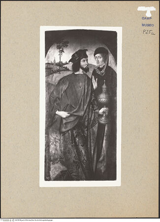 Vorderseite von Sopr. BAS NA [https://www.deutsche-digitale-bibliothek.de/content/lizenzen/rv-ez/] Die Anbetung durch die Heiligen Drei Könige; VerkündigungDie Anbetung durch die Heiligen Drei Könige; verso: Verkündigung (Engel) - Gesamtansicht, bh200598_recto. Foto.