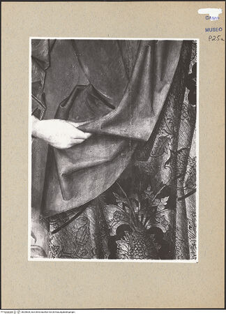 Vorderseite von Sopr. BAS NA [https://www.deutsche-digitale-bibliothek.de/content/lizenzen/rv-ez/] Die Anbetung durch die Heiligen Drei Könige; VerkündigungDie Anbetung durch die Heiligen Drei Könige; verso: Verkündigung (Engel) - Detail, bh200600_recto. Foto.