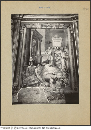 Vorderseite von Sopr.Mon.Laz. [https://www.deutsche-digitale-bibliothek.de/content/lizenzen/rv-ez/] Der heilige Diego heilt einen Besessenen - , bh200953_recto. Foto.