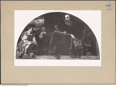 Vorderseite von Sopr. BAS NA [https://www.deutsche-digitale-bibliothek.de/content/lizenzen/rv-ez/] Die Heiligen GründerHeiliger Augustinus von Hippo - Gesamtansicht, bh200972_recto. Foto.