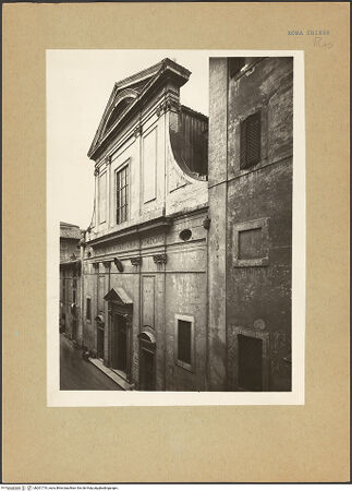 Vorderseite von Sopr. Mon. Laz. [https://www.deutsche-digitale-bibliothek.de/content/lizenzen/rv-ez/] Santa Maria del Suffragio - Fassade, bh201719_recto. Foto.