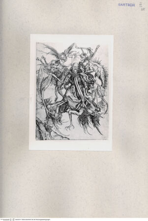 Vorderseite von  [http://creativecommons.org/publicdomain/mark/1.0/] Die Versuchung des heiligen Antonius, von Teufeln emporgetragen - , bh202317. Foto.