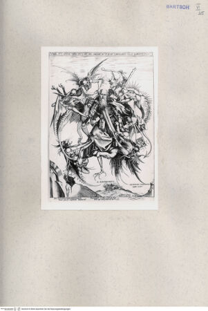 Vorderseite von  [http://creativecommons.org/publicdomain/mark/1.0/] Die Versuchung des heiligen Antonius, von Teufeln emporgetragen - , bh202416. Foto.