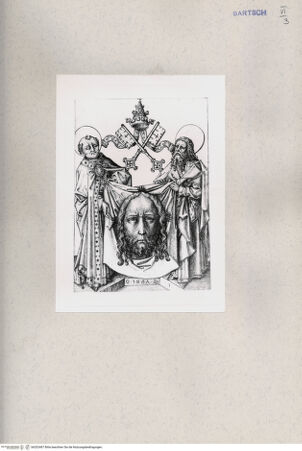 Vorderseite von  [http://creativecommons.org/publicdomain/mark/1.0/] Schweißtuch der heiligen Veronika - , bh202487. Foto.