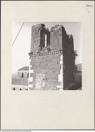 Vorderseite von Bibliotheca Hertziana [https://www.deutsche-digitale-bibliothek.de/content/lizenzen/rv-fz/] San Pietro ad Montes - Ansicht von Süden, bh202720_recto. Foto: Lehmann-Brockhaus, Otto.