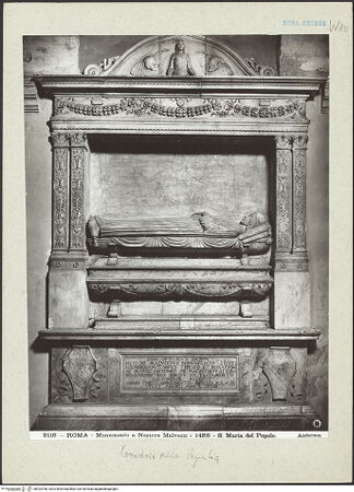 Vorderseite von Alinari [https://www.deutsche-digitale-bibliothek.de/content/lizenzen/rv-ez/] Grabmal des Nestore Malvezzi (+1488) - Gesamtaufnahme, bh202768_recto. Foto.