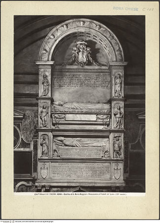 Vorderseite von Alinari [https://www.deutsche-digitale-bibliothek.de/content/lizenzen/rv-ez/] Doppelgrabmal der Brüder de Levis - Gesamtansicht, bh202846_recto. Foto.