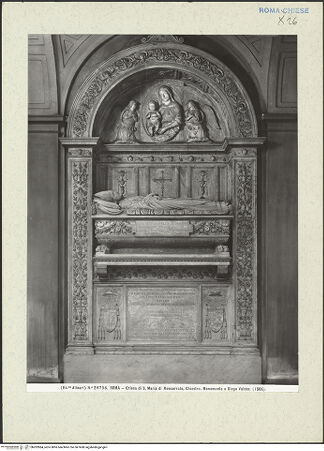 Vorderseite von Alinari [https://rightsstatements.org/page/CNE/1.0/] Grabmal des Bischofs Diego Melendes Valdes (+1506) - Gesamtansicht, bh202884_recto. Foto.