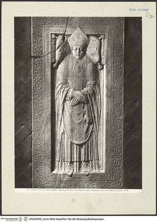 Vorderseite von Alinari [https://www.deutsche-digitale-bibliothek.de/content/lizenzen/rv-ez/] Grabplatte des Bischofs Johannes de Montemirabili (+1479) - Gesamtansicht, bh202892_recto. Foto.