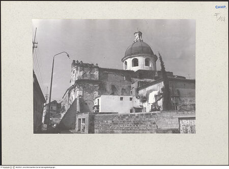 Vorderseite von Bibliotheca Hertziana [https://www.deutsche-digitale-bibliothek.de/content/lizenzen/rv-fz/] Santa Maria delle Dame Monache - Rechte Flanke, bh202931_recto. Foto.